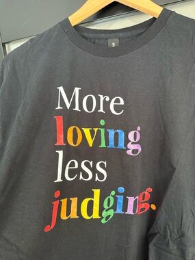 Black More Loving Less Judging'  unisex Graphic Tee